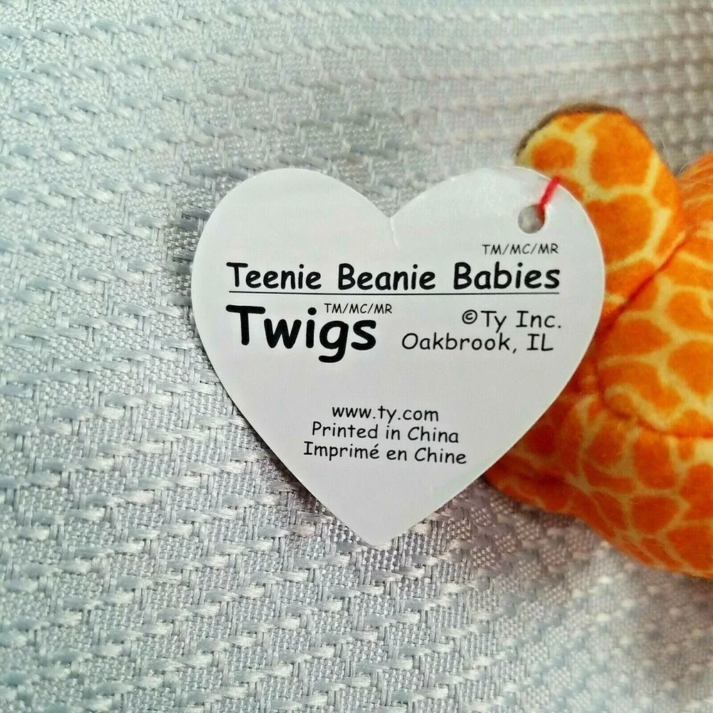 Vintage Twigs Ty‎ Teenie Beanie Babies Baby Giraffe 1993